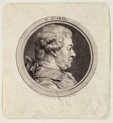 Carl Friedrich Abel (1723-87) graviert von Augustin de Saint-Aubin (1736-1807) 1781